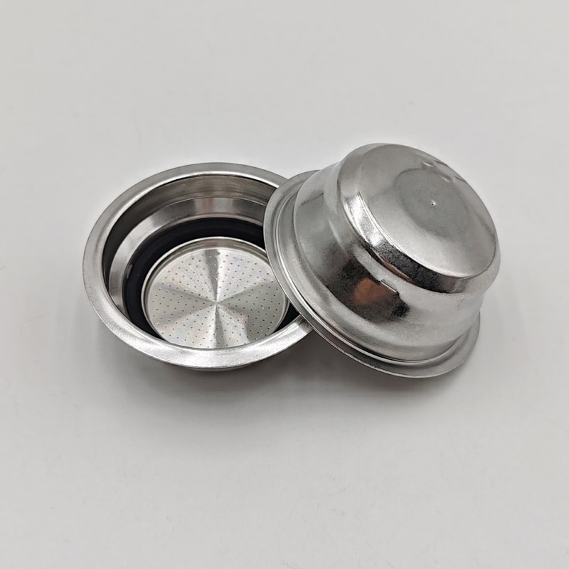Coffee Equipment Filter - 51 ミリメートル加圧多孔質フィルターステンレス鋼二層コーヒーフィルターポルタフィルターバスケットコーヒーマシンアクセサリー