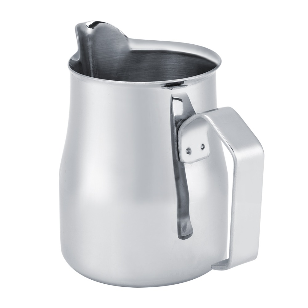 Milk Steaming Pitcher - ステンレス製コーヒージャグ シルバー 750ml/25oz ミルク泡立てポット 550ml/18oz エスプレッソラテアートピッチャー