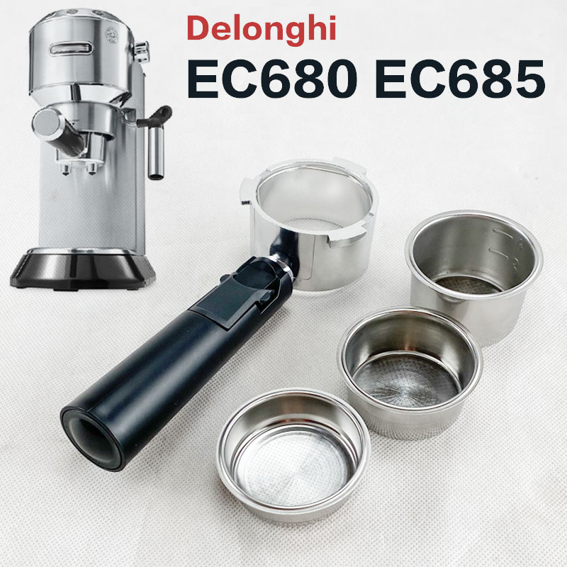 Naked Portafilter Bottomless - コーヒーボトムレスポルタフィルター デロンギ EC680/EC685 ネイキッドフィルター交換用 51MM フィルターバスケット