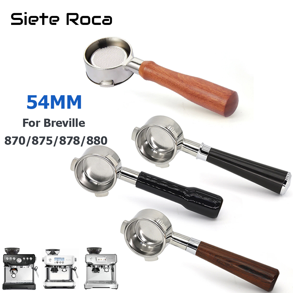 Naked Portafilter Bottomless - 54mm 3耳式コーヒーボトムレスポルタフィルター ネイキッドフィルターバスケット Breville Sage 870