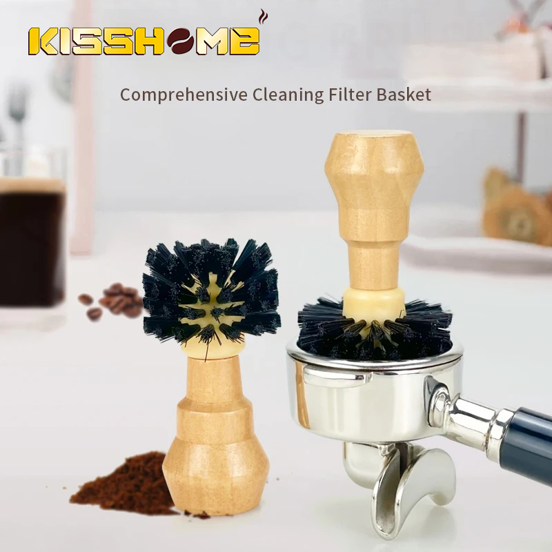 Coffee Equipment At Home - 耐久性のある木製コーヒーブラシ,クリーニングバスケット,ダスティングツール,エスプレッソマシン,家庭用カフェ用品