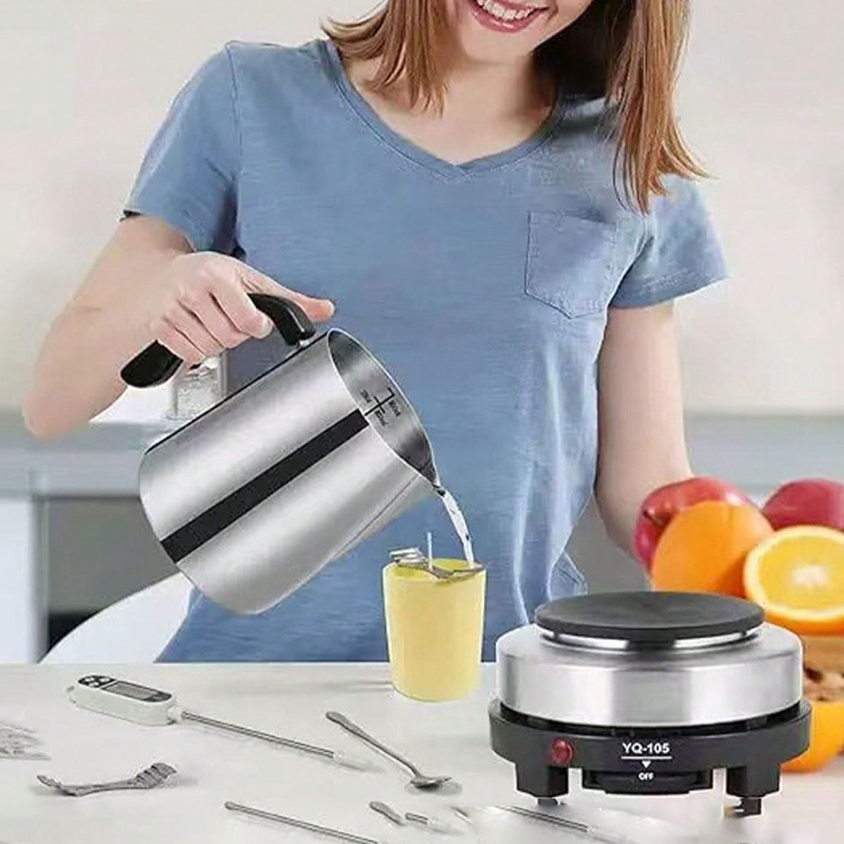 304ステンレス鋼製コーヒーラテアートピッチャー（目盛り付き - Milk Steaming Pitcher のレビューと価格