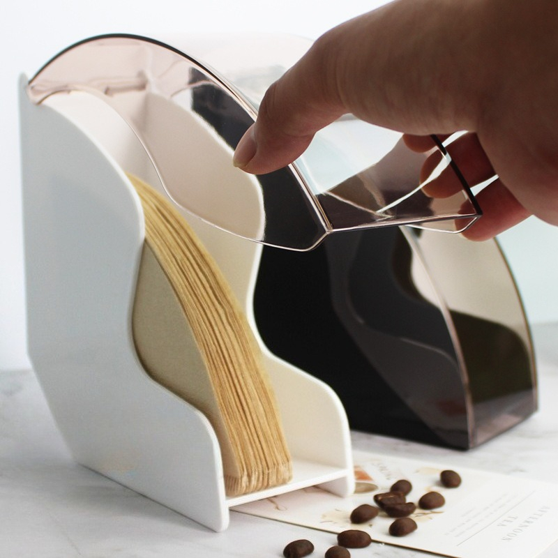 1pc 扇形コーヒーフィルターペーパー防塵バー収納ラック ダ - Coffee Equipment Filter のレビューと価格
