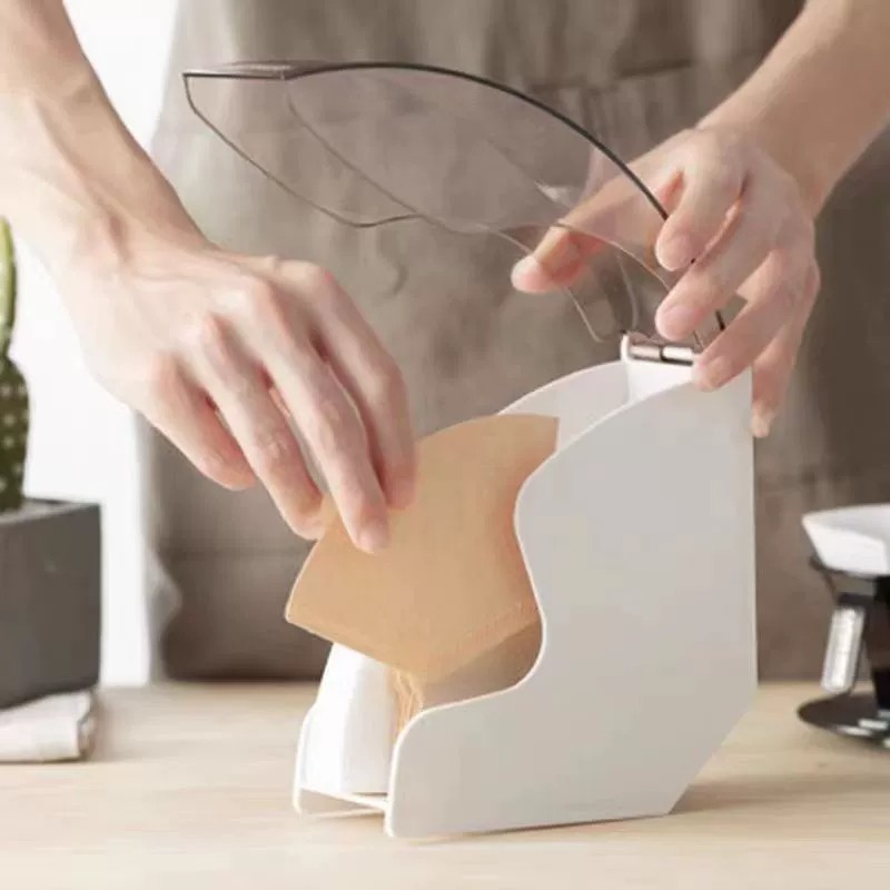 1pc 扇形コーヒーフィルターペーパー防塵バー収納ラック ダ - Coffee Equipment Filter のレビューと価格