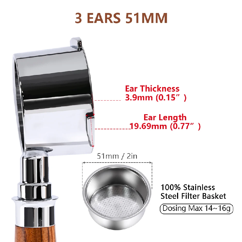 コーヒー底なしポルタフィルター 51 ミリメートル Homi - Coffee Equipment Filter のレビューと価格