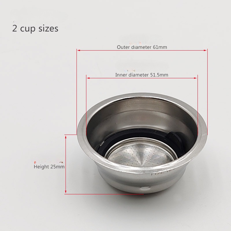 51 ミリメートル加圧多孔質フィルターステンレス鋼二層コーヒ - Coffee Equipment Filter のレビューと価格