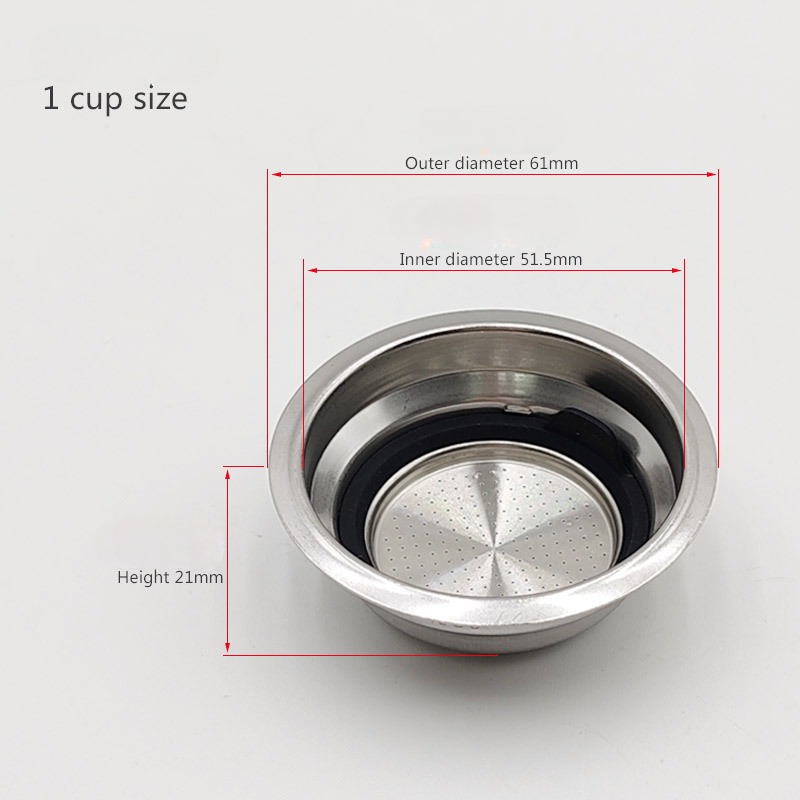 51 ミリメートル加圧多孔質フィルターステンレス鋼二層コーヒ - Coffee Equipment Filter のレビューと価格